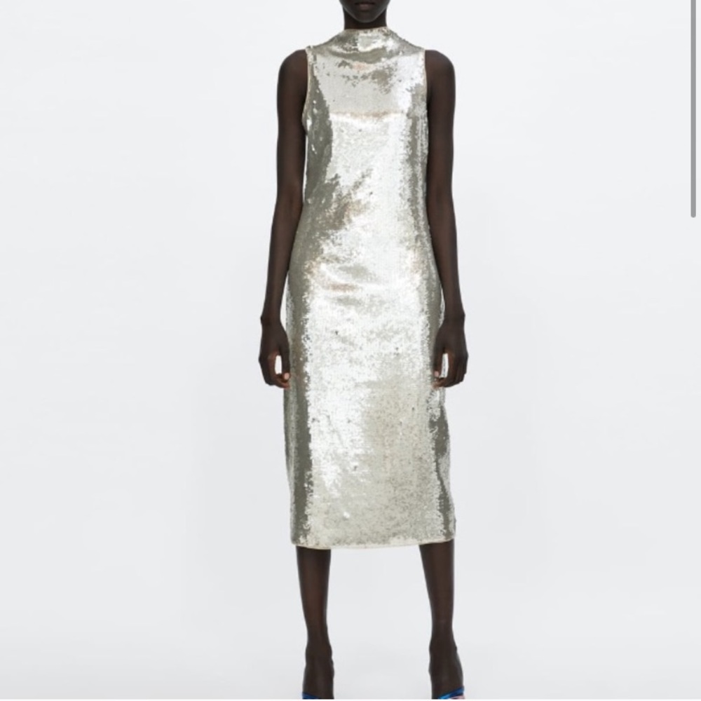 Zara Midi Sequin Dress